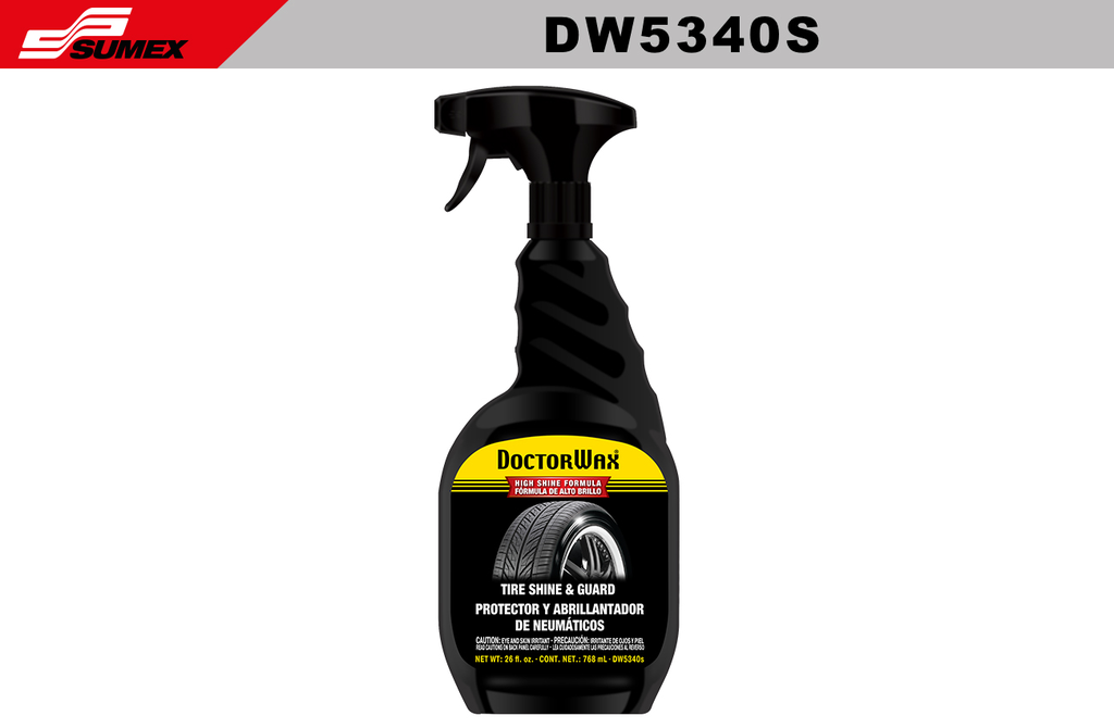  ABRILLANTADOR PARA NEUMATICO DOCTOR WAX A BASE DE AGUA 26 OZ (768 ML) (6 UNDS)