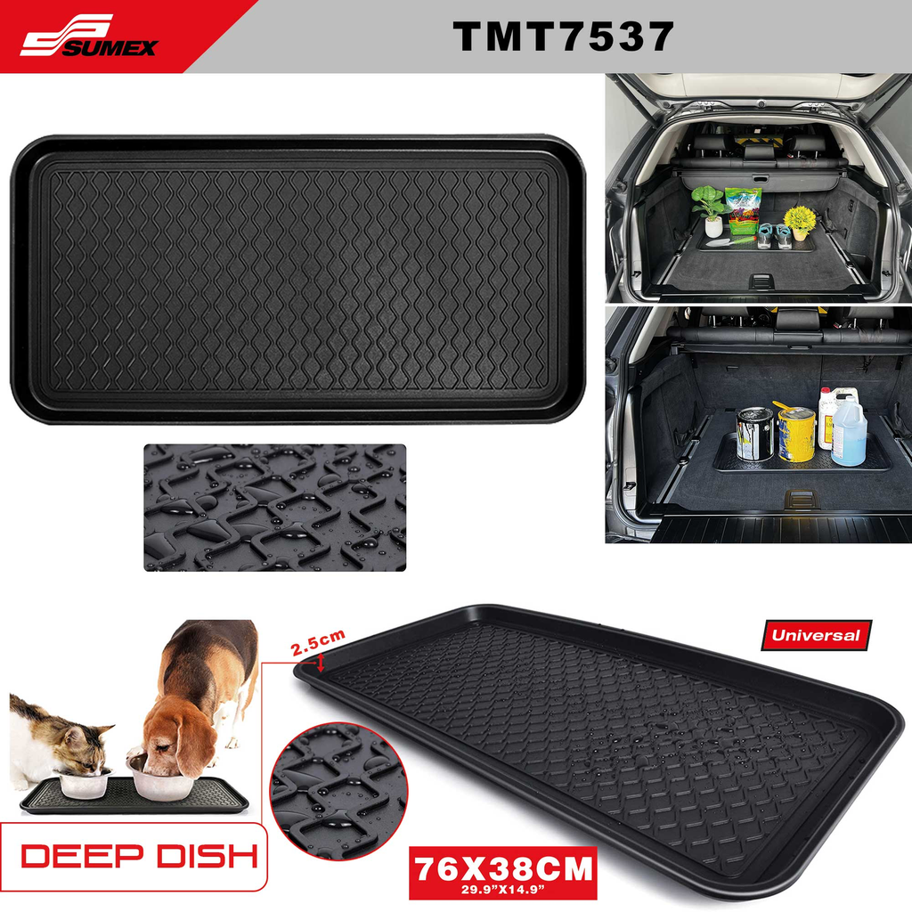 PVC TRUNK DEEP DISH TRAY SWISS DRIVE "S" BLACK 76 x 38 CM (24 UNITS)
