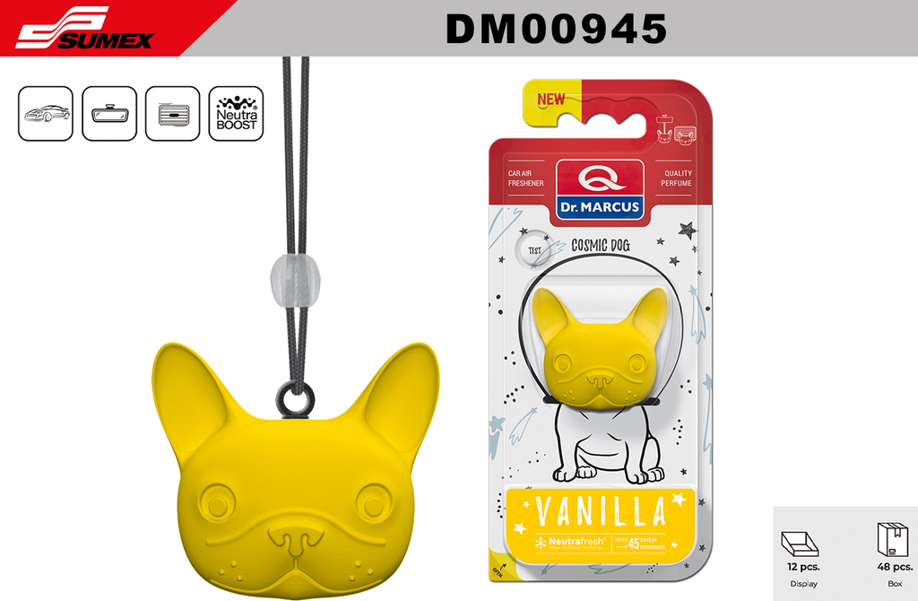 AMBIENTADOR DR. MARCUS COSMIC DOG VANILLA (1 SET = 12 UNDS) (4 SETS = 48 UNDS)