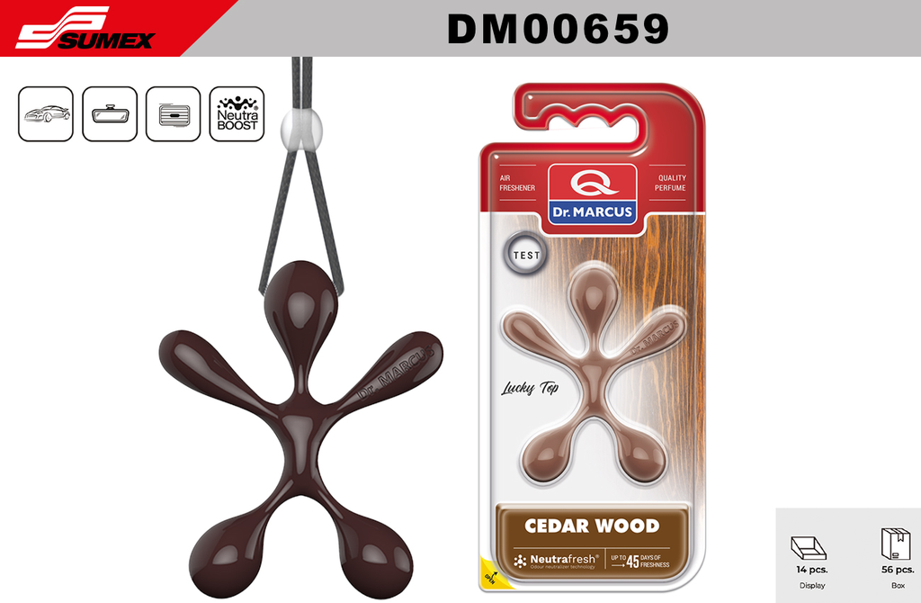 AMBIENTADOR DR. MARCUS LUCKY TOP CEDAR WOOD (1SET=14UNDS) (4SETS = 56UNDS)
