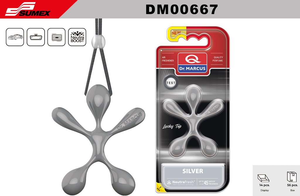AMBIENTADOR DR. MARCUS LUCKY TOP SILVER (1SET=14UNDS) (4SETS = 56UNDS)