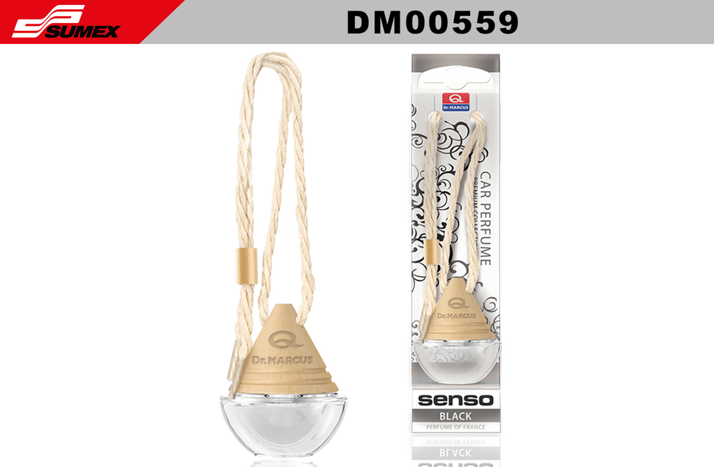 AIR FRESHENER DR. MARCUS SENSO WOOD BLACK (1 SET=18 UNITS)