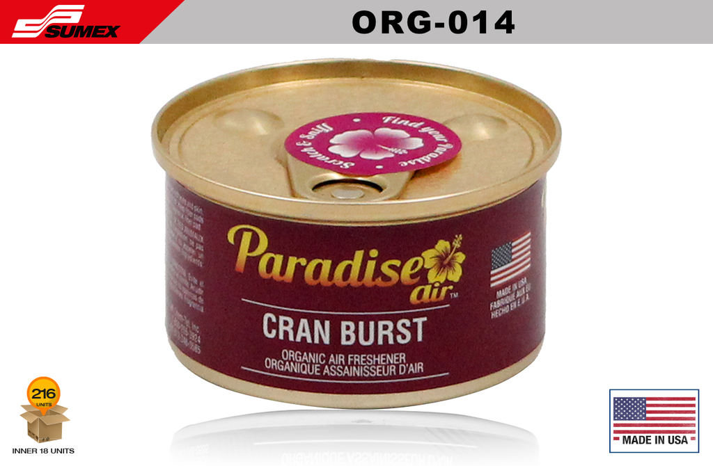 AMBIENTADOR PARADISE ORGANIC CRAN BURST (1 SET = 18 UNDS) (12 SETS = 216 UNDS)