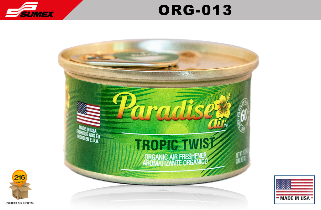 FRESHENER PARADISE AIR ORGANIC TROPIC TWIST (1 SET/18 UNITS) (12 SETS/216 UNITS)
