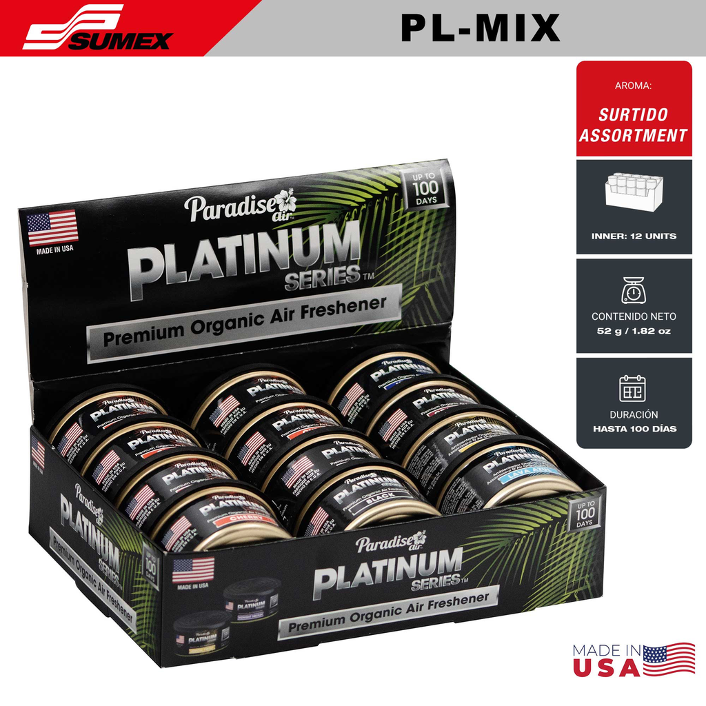 AMBIENTADOR PARADISE PLATINUM SERIES  MIX (1 SET = 12 UNDS) (12 SET = 144 UNDS)