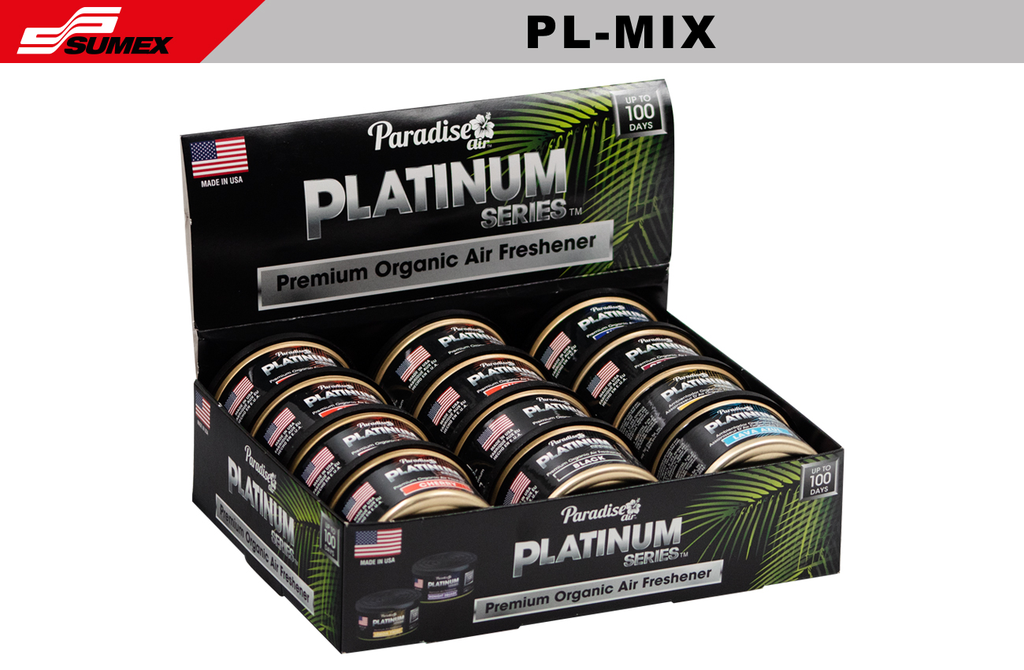 FRESHENER PARADISE AIR PLATINUM SERIES MIX (1 SET/12 UNITS) (12 SET/144 UNITS)