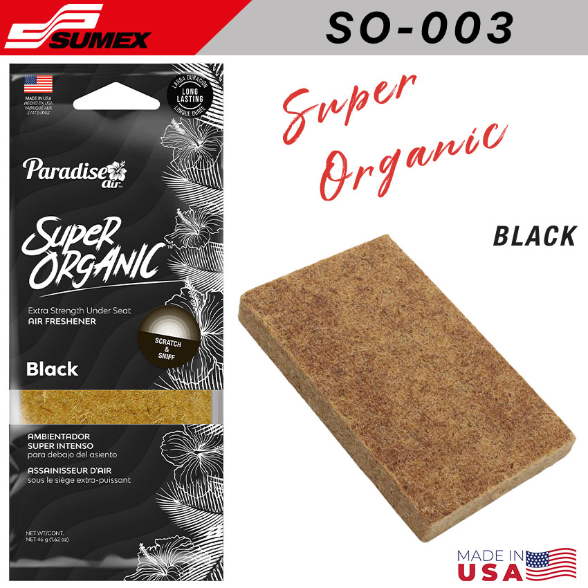 AMBIENTADOR PARADISE SUPER ORGANIC BLACK (1 SET = 6 UNDS) (12 SETS = 72 UNDS)