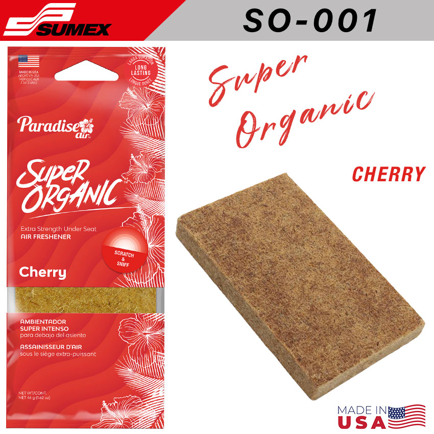 AMBIENTADOR PARADISE SUPER ORGANIC CHERRY (1 SET = 6 UNDS) (12 SETS = 72 UNDS)