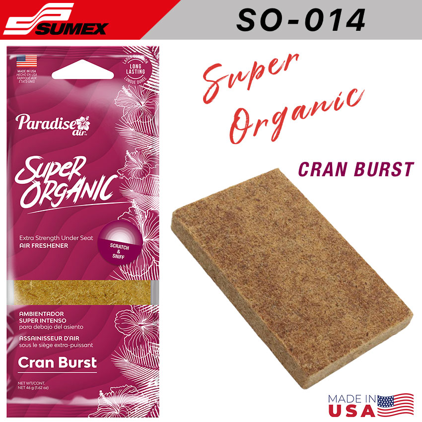 FRESHENER PARADISE AIR SUPER ORGANIC CRAN BURST (1 SET/6 UNITS) (12 SETS/72 UNITS)