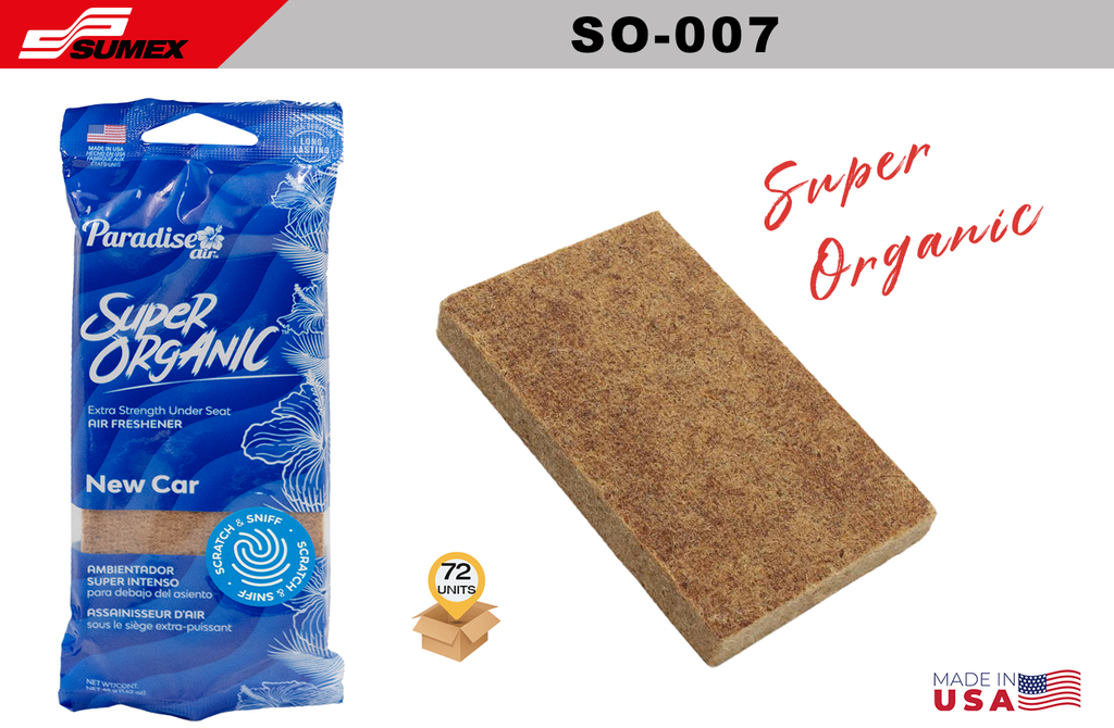 AMBIENTADOR PARADISE SUPER ORGANIC NEW CAR (1 SET/ 6 UNDS) (12 SETS/72 UNDS)