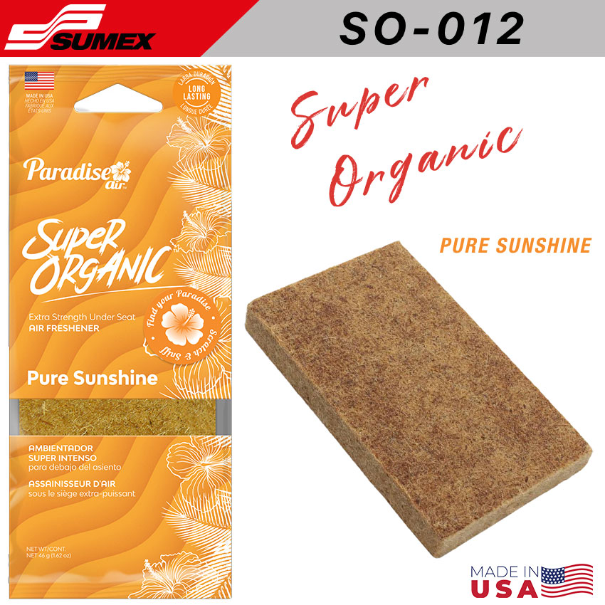 AMBIENTADOR PARADISE SUPER ORGANIC PURE SUNSHINE (1 SET =  6 UNDS) (12 SETS = 72 UNDS)