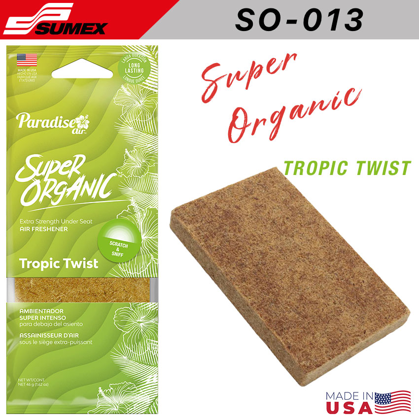 AIR FRESHENER PARADISE AIR SUPER ORGANIC TROPIC TWIST (1 SET / 6 UNITS) (12 SETS / 72 UNITS)