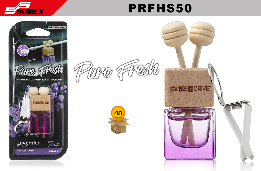 AMBIENTADOR DE TAPA DE MADERA PURE FRESH LAVANDER (1 SET = 12 UNDS) (12 SETS = 48 UNDS)