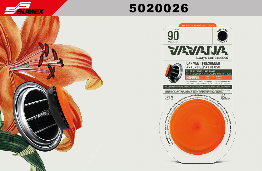 AMBIENTADOR VAVANA SPIN CAR HOPEFUL (1 SET = 6 UNDS)