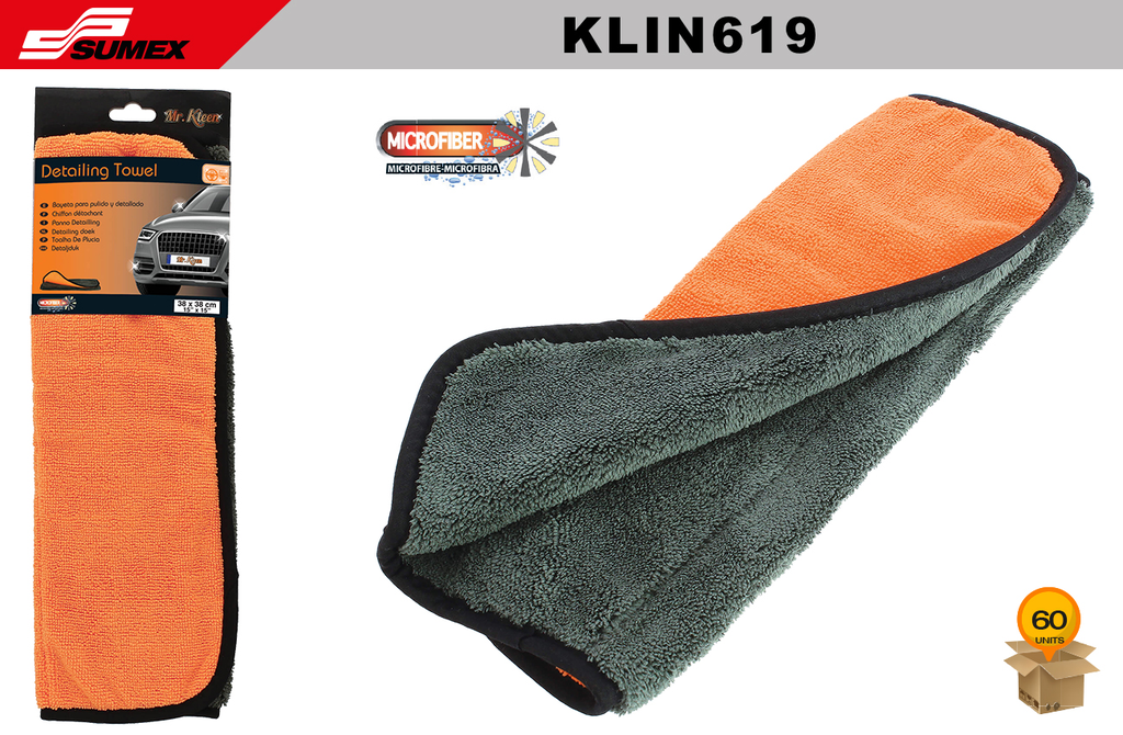 BAYETA PARA PULIDO Y DETALLADO MR. KLEEN (15" X 15") (38 X 38) (60 UNDS)