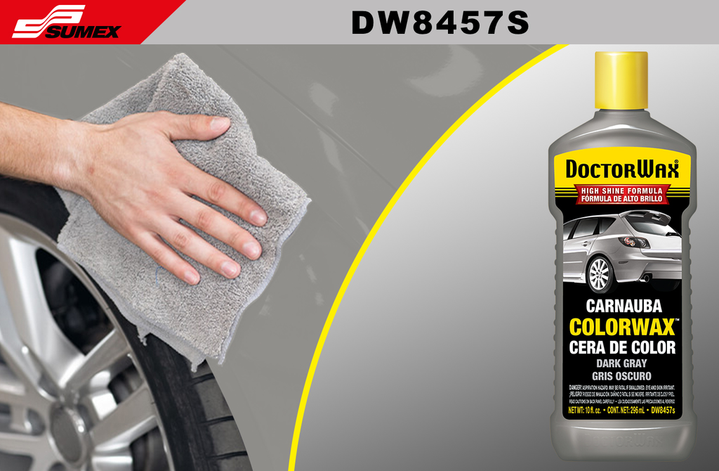 CERA CARNAUBA COLOR GRIS DOCTOR WAX (10 OZ - 296 ML) (6 UNDS)