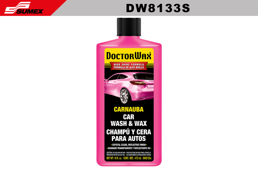 CHAMPU Y CERA PARA AUTO DOCTOR WAX (16 OZ - 473 ML) (6 UNDS)