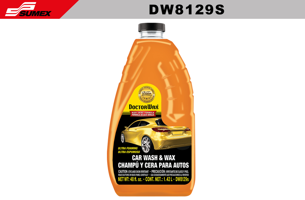 CHAMPU Y CERA PARA AUTOS DOCTOR WAX (48 OZ - 1.42 L) (6 UNDS)