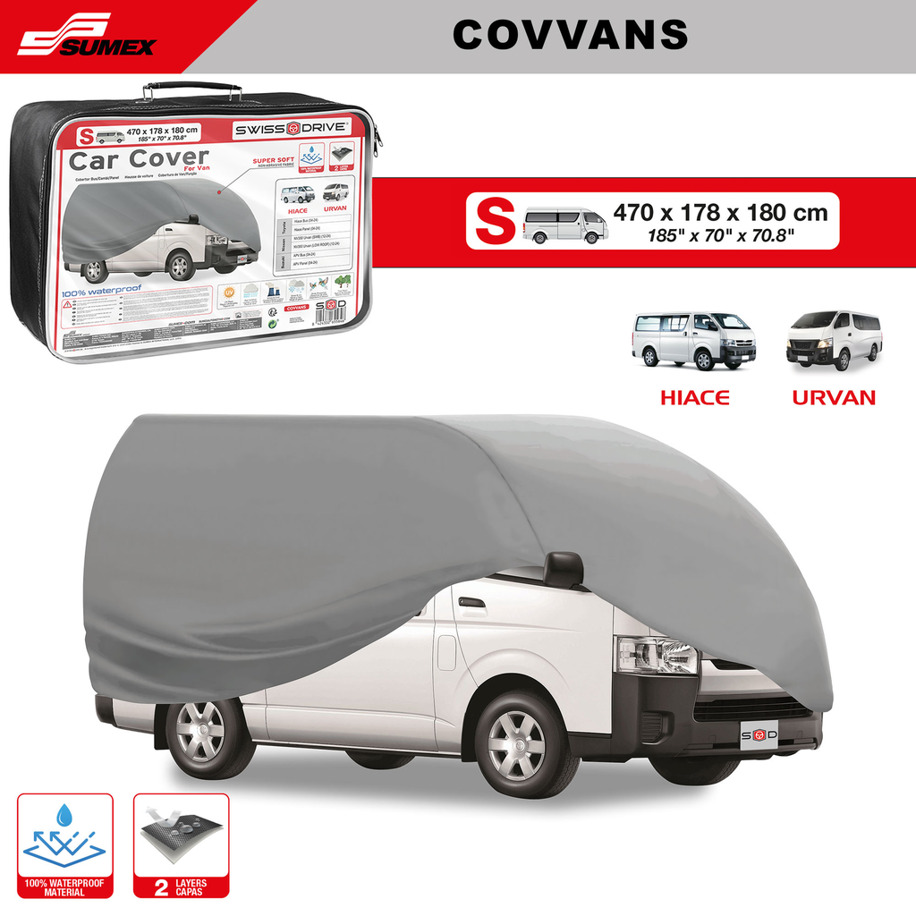 MINI VAN COVER SWISS DRIVE "S" GREY (2 UNITS)