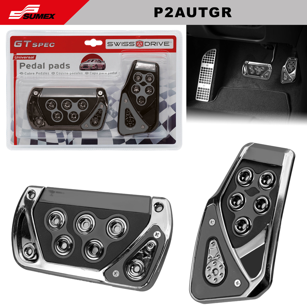 PEDAL COVER AUTOMATIC CAR SWISS DRIVE GREY (2 PCS) (20 SETS)