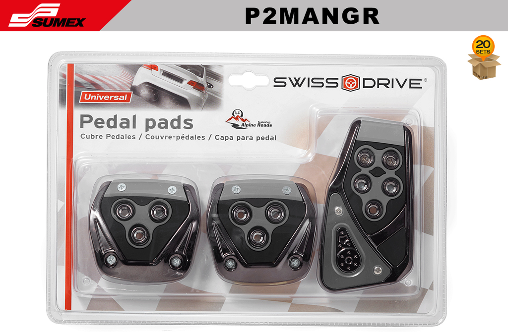 PEDAL COVER MANUAL RACE SPORT GREY (3 PCS) (20 SETS)