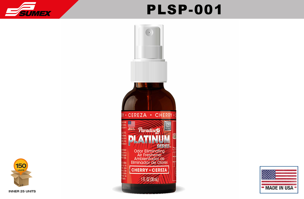 ODOR ELIMINATING SPRAY PARADISE AIR PLATINUM SERIES CHERRY (1 SET/25 UNITS) (6 SETS/150 UNITS)