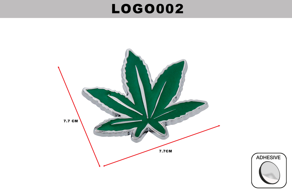 EMBLEMA CROMADO  DL-LOGO002  7.7CM x 7.7CM (10 UNDS)