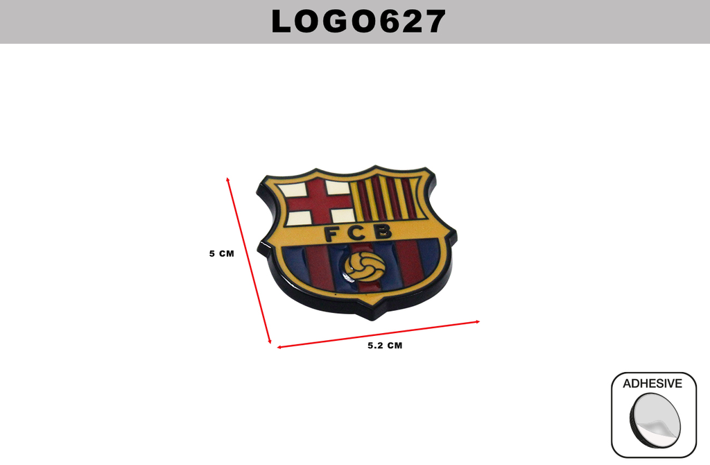 EMBLEMA CROMADO  DL-LOGO627  5CM x 5.2CM (10 UNDS)