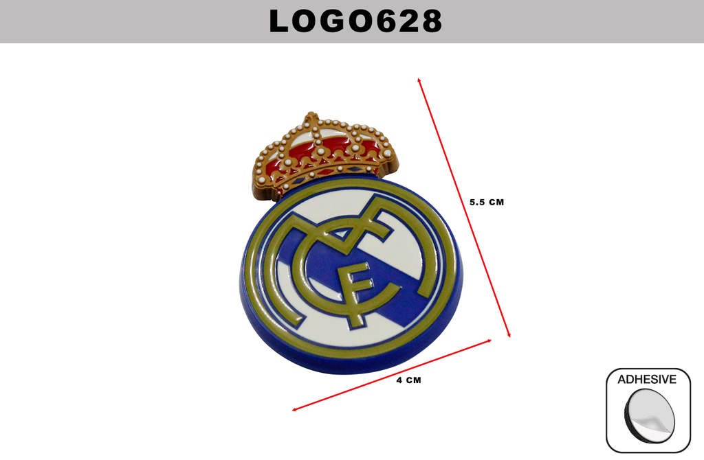 EMBLEMA CROMADO  DL-LOGO628  4CM x 5.5CM (10 UNDS)