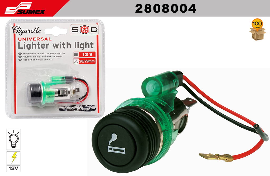 UNIVERSAL LIGHTER WITH LIGHT SWISS DRIVE (35 X 75 X 25 MM) (100 PCS) (10 SETS = 10 PCS)