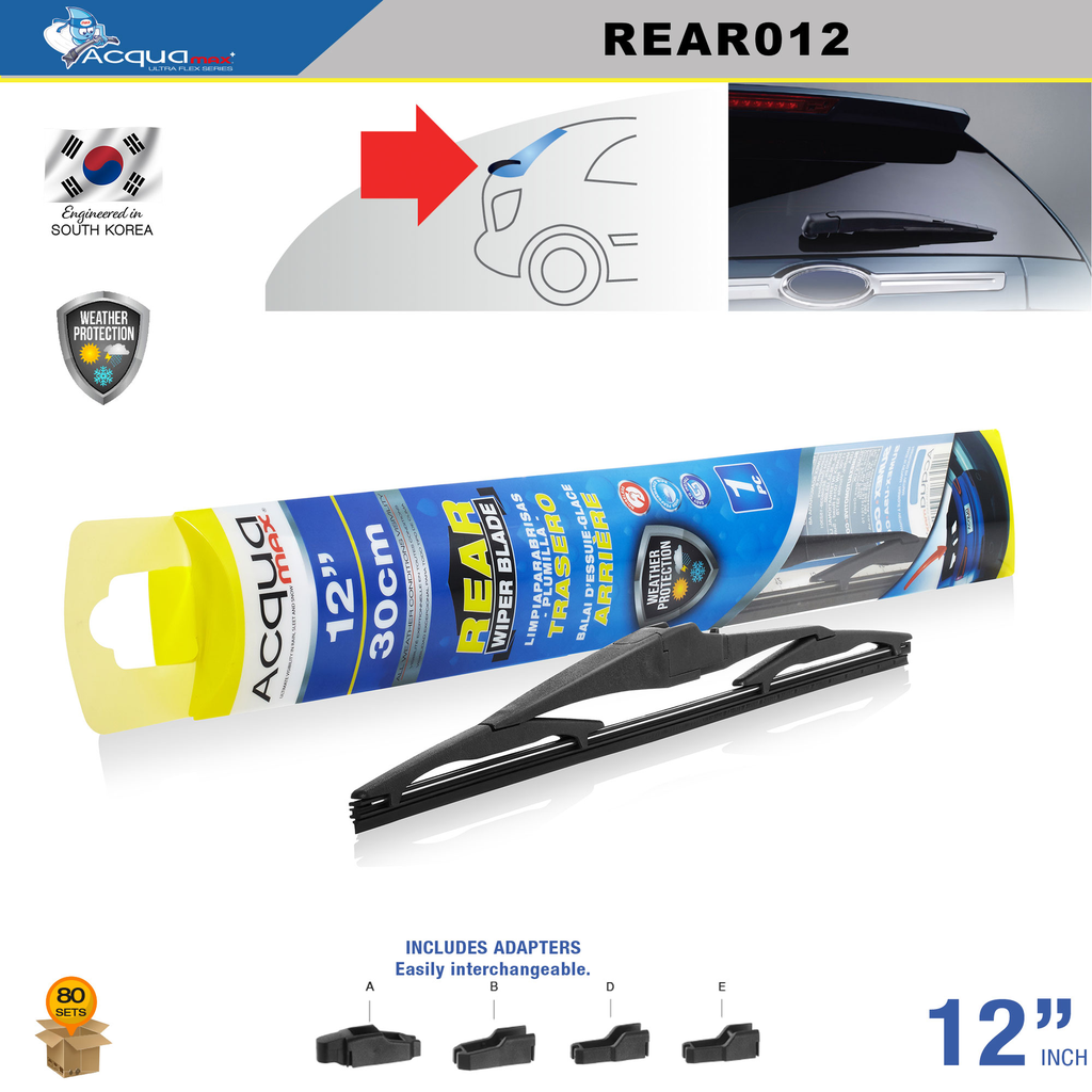 REAR WIPER BLADE ACQUAMAX 12" (80 UNITS) (8 SETS = 10 UNITS)