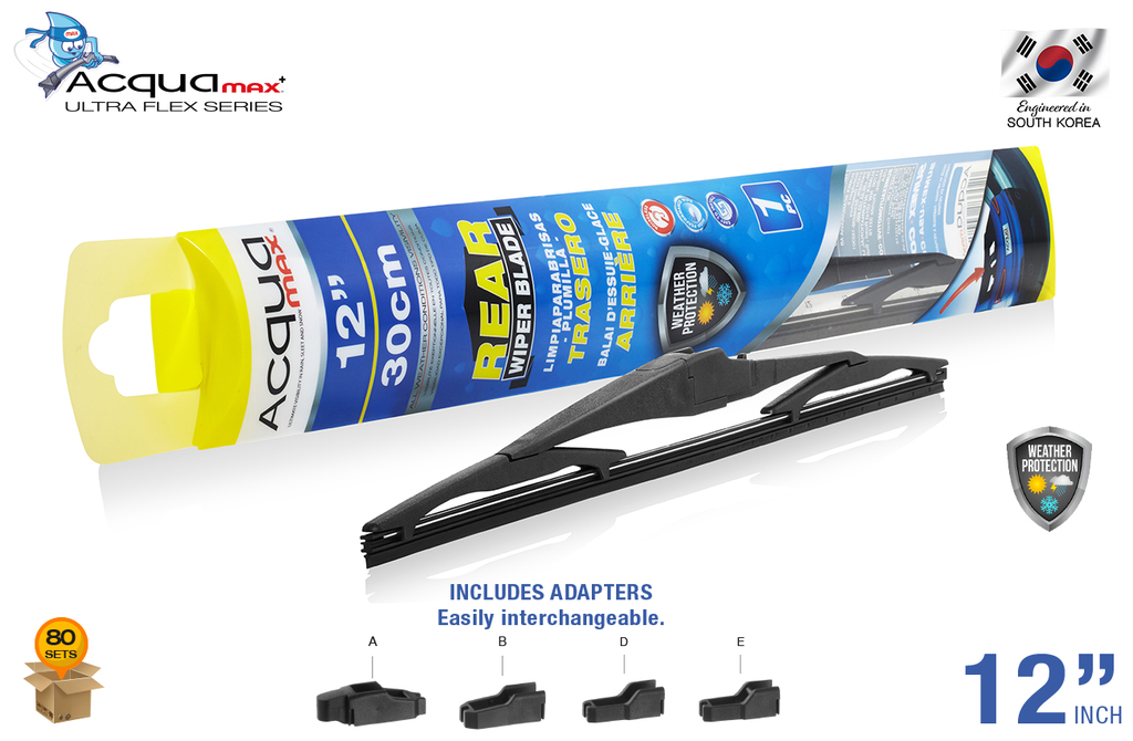 REAR WIPER BLADE ACQUAMAX 12" (80 UNITS) (8 SETS = 10 UNITS)