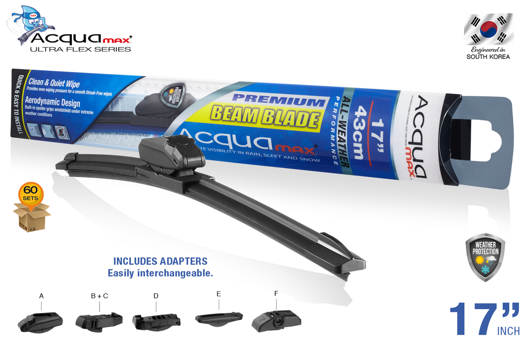 WIPER BLADE ACQUAMAX 17" (60 SETS) (6 SETS = 10 UNITS)