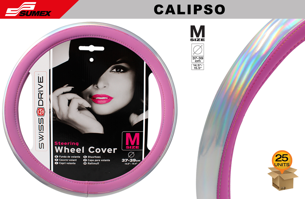 FORRO DE TIMON SWISS DRIVE "M" CALIPSO ROSADO (37 x 39CM) (25 UNDS)