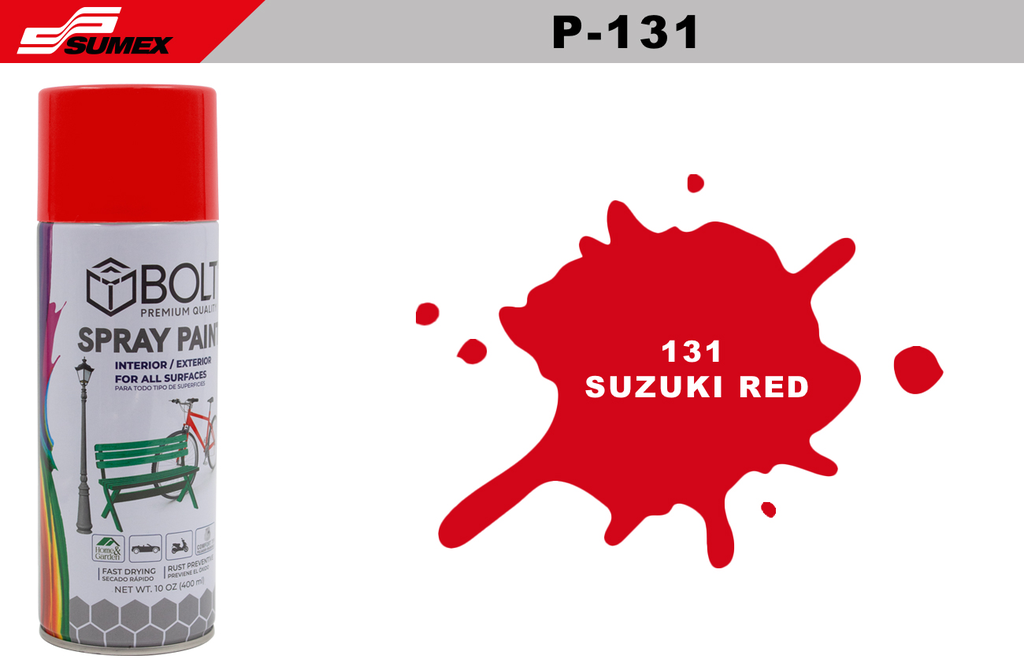 SPRAY PAINT BOLT 131 SUZUKI RED (400 ML) (12 UNITS)