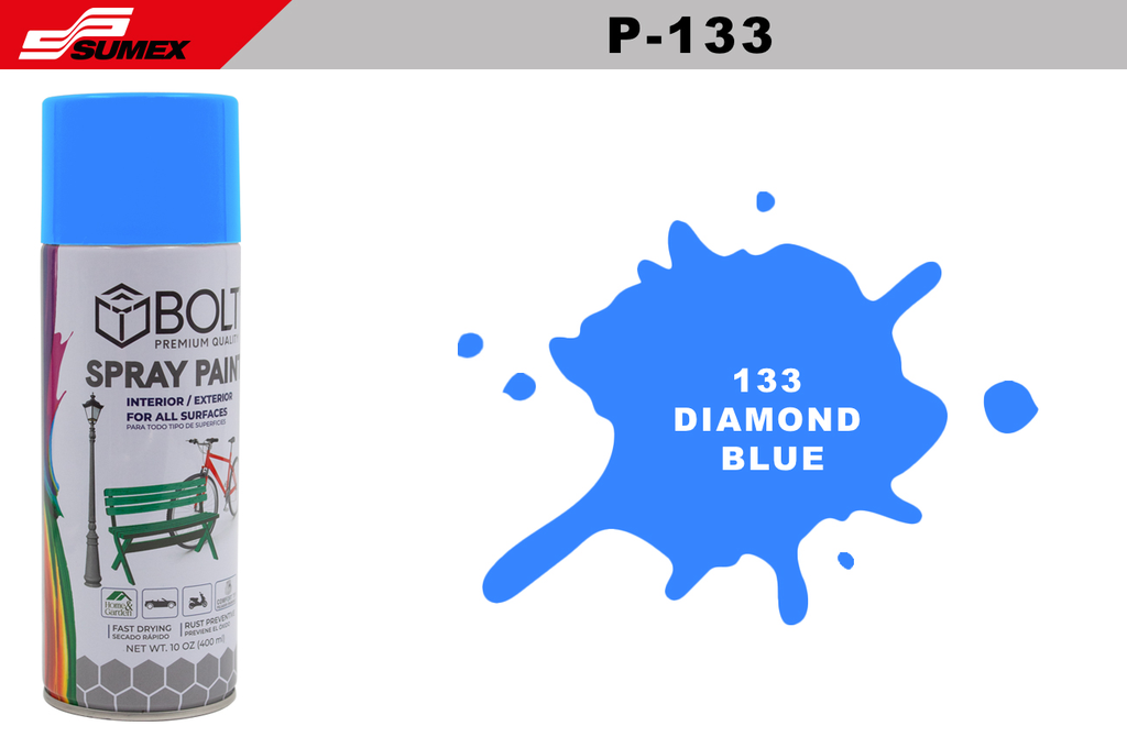PINTURA EN SPRAY BOLT 133 DIAMOND BLUE 400ML(12UNDS)