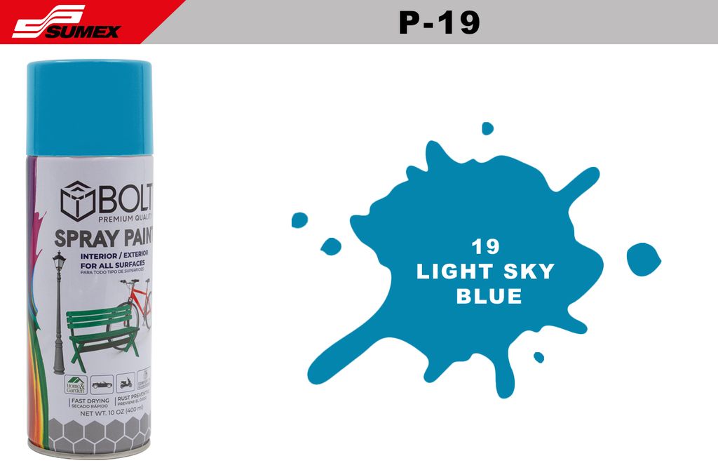 PINTURA EN SPRAY BOLT 19 SKY BLUE 400ML (12UNDS)