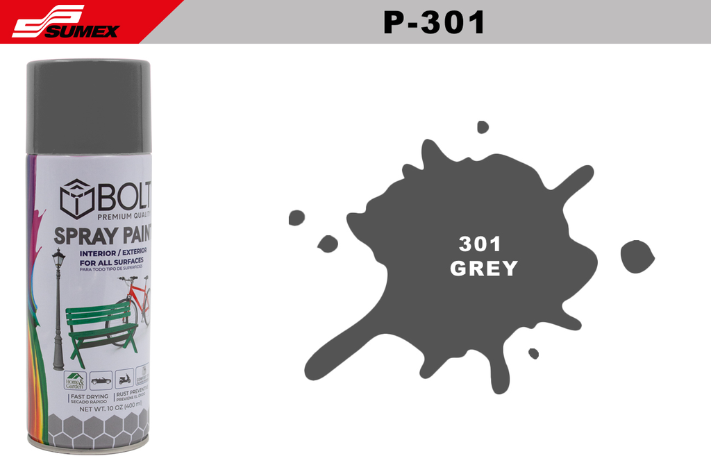 SPRAY PAINT BOLT 301 GREY (400 ML) (12 UNITS)