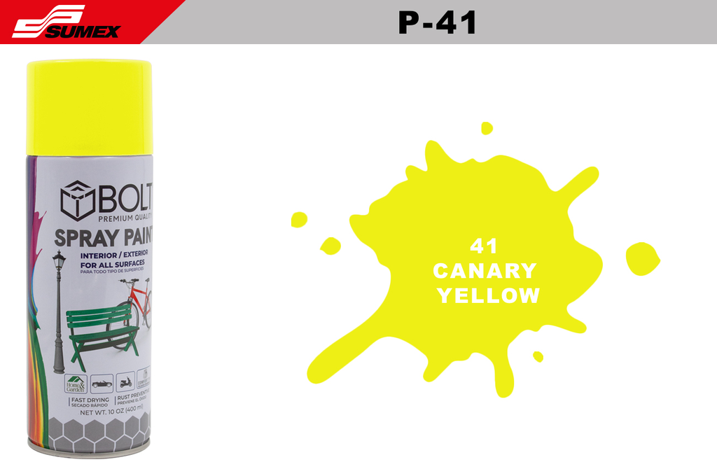 PINTURA EN SPRAY BOLT 41 CANARY YELLOW 400ML (12UNDS)