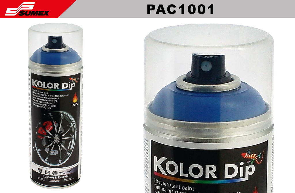 PINTURA EN SPRAY KOLOR DIP AZUL RESISTENTE 70°C - 400 ML (12 UNDS)