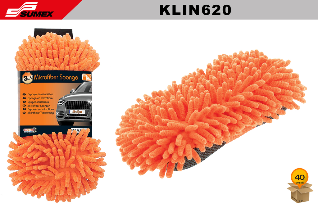 ESPONJA DE MICROFIBRA MR. KLEEN (5" x 9" x 2") (40 UNDS)