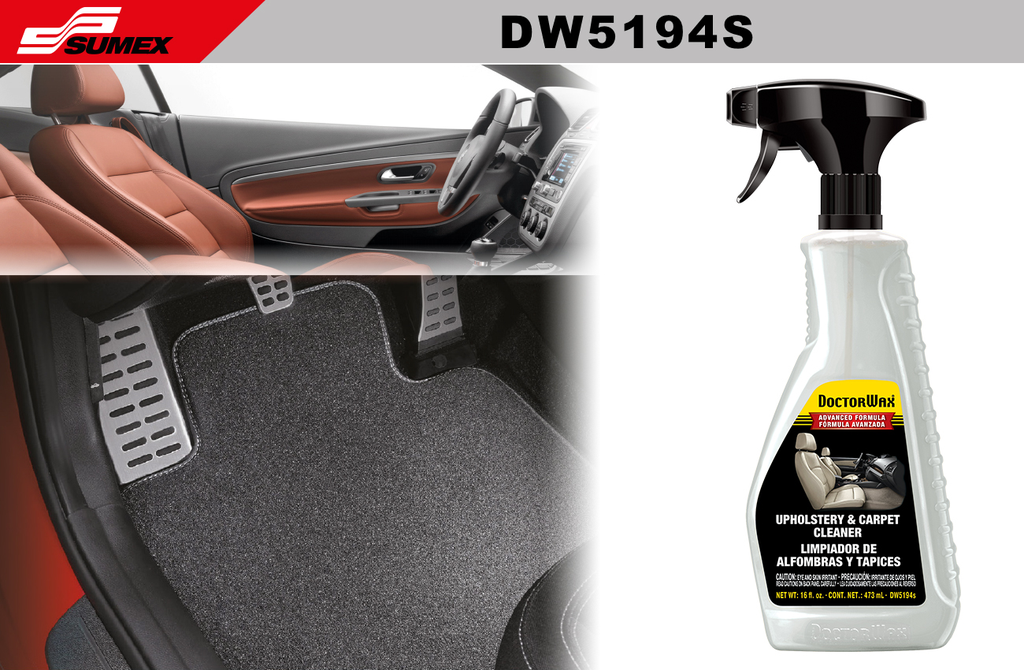 LIMPIADOR DE ALFOMBRAS Y TAPICES DOCTOR WAX (16 OZ) (6 UNDS)