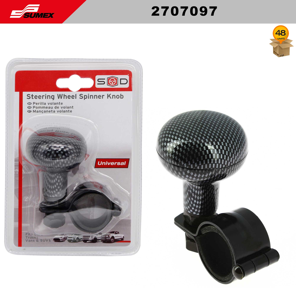 STEERING WHEEL KNOB SWISS DRIVE CARBON (48 UNITS)(4 SETS = 12 UNITS)
