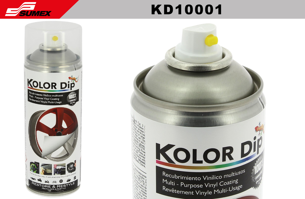 SPRAY PAINT KOLOR DIP PROTECTANT SHINE FINISH (400 ML) (12 UNITS)