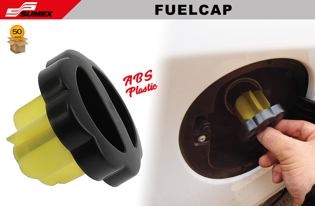 TAPON UNIVERSAL DE REPUESTO PARA GASOLINA SWISS DRIVE NEGRO AMARILLO (50 UNDS)