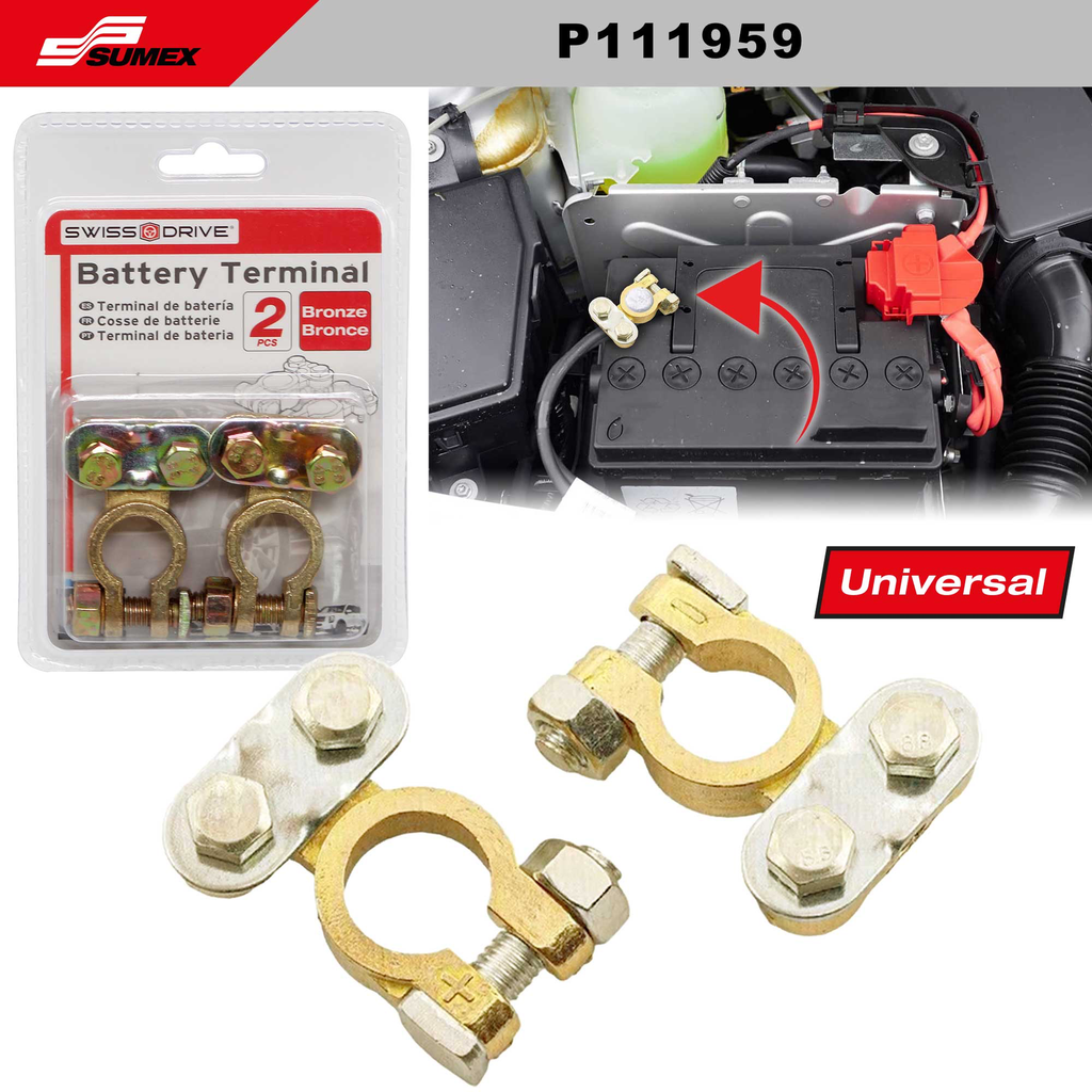 TERMINAL DE BATERIA BRONCE SWISS DRIVE (CJ = 120UNDS) (12 SETS =10UNDS)