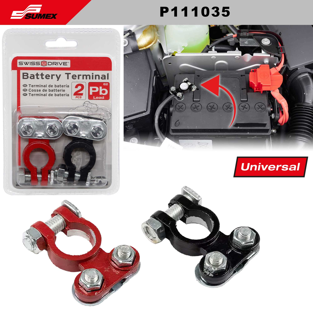 TERMINAL DE BATERIA PB SWISS DRIVE (CJ=120UNDS) (12SETS=10UNDS)