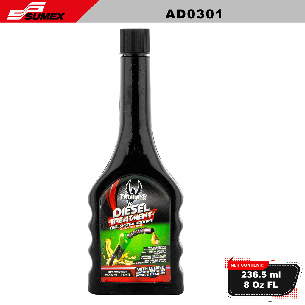 DIESEL TREATMENT FUEL SYSTEM ADDITIVE EBULLIENT (236.5 ML / 8 OZ ) (12 UNITS)  