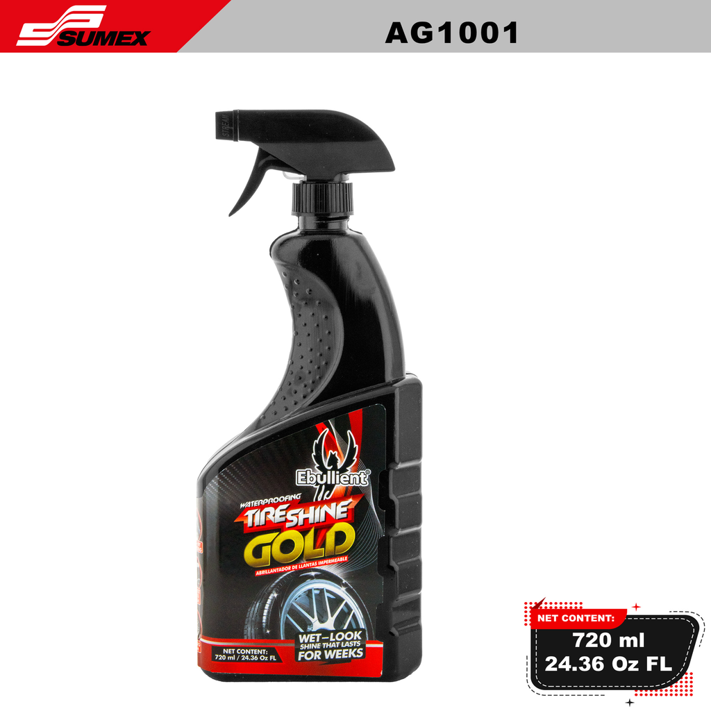 TIRE SHINE GOLD WATERPROOF EBULLIENT (720ML / 24.36OZ) (12UNITS) 
