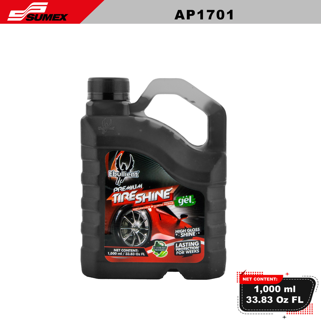 ABRILLANTADOR PARA NEUMATICO PREMIUM GEL EBULLIENT BLACK  (1L / 33.83 OZ) (12 UNITS)